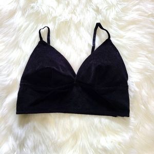 Black Velvet Bralette Top